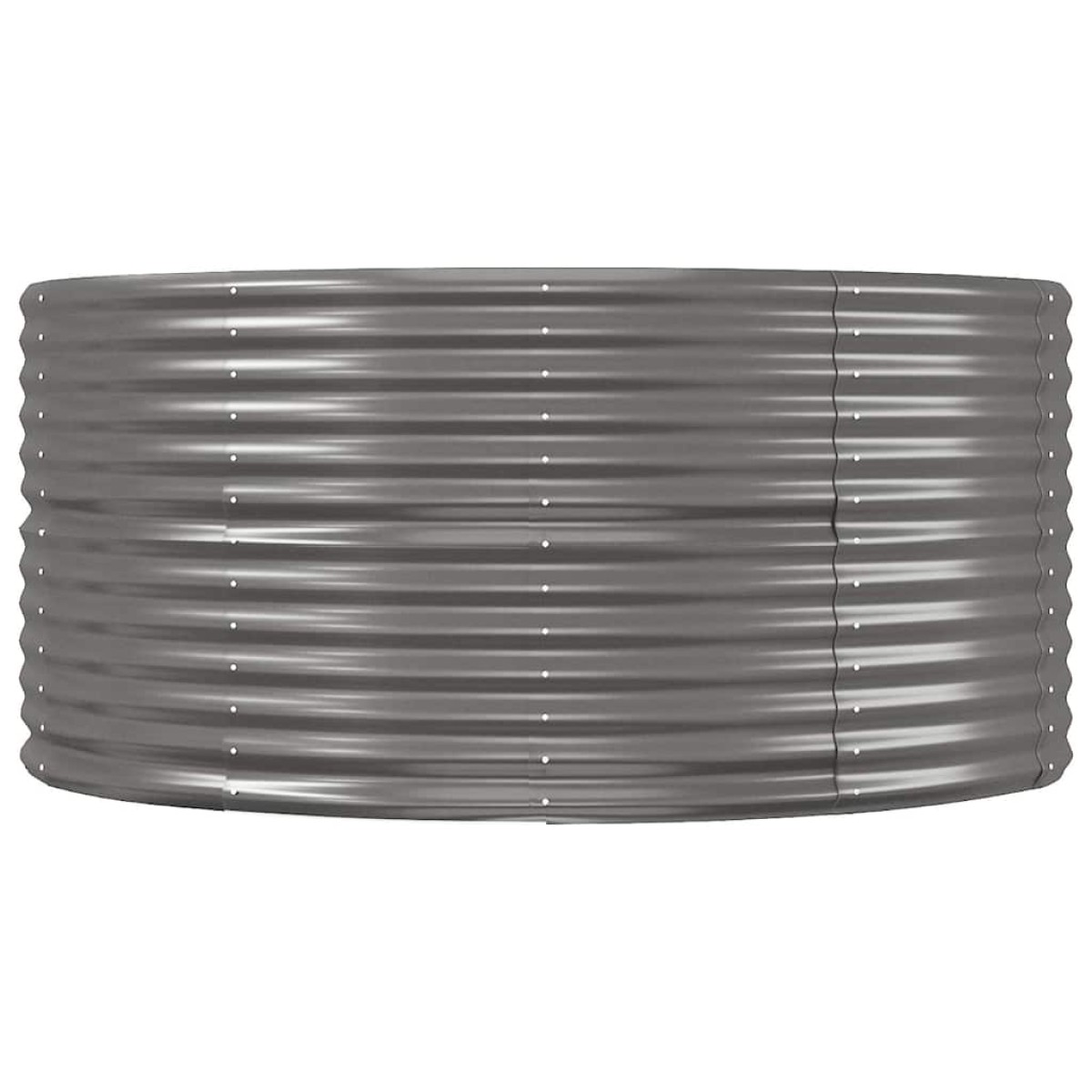 vidaXL Ζαρντινιέρα Γκρι 367x140x68 εκ. Ατσάλι με Ηλεκτρ. Βαφή Πούδρας
