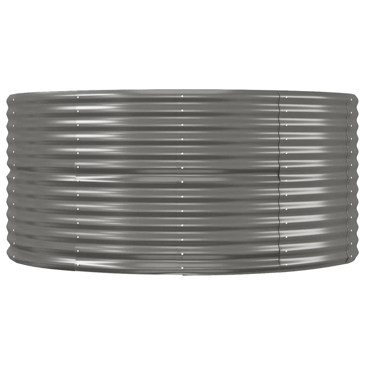 vidaXL Ζαρντινιέρα Γκρι 447x140x68 εκ. Ατσάλι με Ηλεκτρ. Βαφή Πούδρας