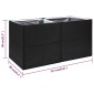 vidaXL Ζαρντινιέρα Κήπου Μαύρη 157 x 80 x 80 εκ. από Συνθετικό Ρατάν