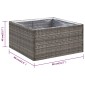 vidaXL Ζαρντινιέρα Κήπου Γκρι 80 x 80 x 40 εκ. από Συνθετικό Ρατάν