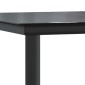 vidaXL Τραπεζαρία Κήπου Μαύρο 200x100x74 εκ. από Ατσάλι και Σκληρυμένο Γυαλί