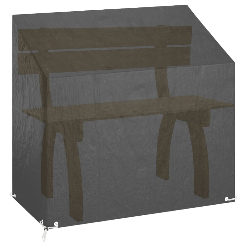 vidaXL Κάλυμμα Παγκακιού με 8 Κρίκους 130x70x70/88 εκ. Πολυαιθυλένιο