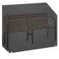 vidaXL Κάλυμμα Παγκακιού με 8 Κρίκους 160x70x70/88 εκ. Πολυαιθυλένιο