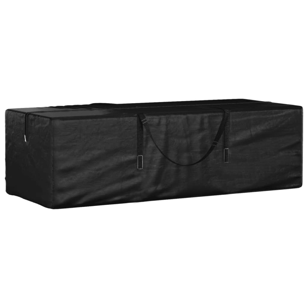 vidaXL Τσάντα Αποθ. Μαξιλαριών Κήπου Μαύρη 135x40x55 εκ. Πολυαιθυλένιο