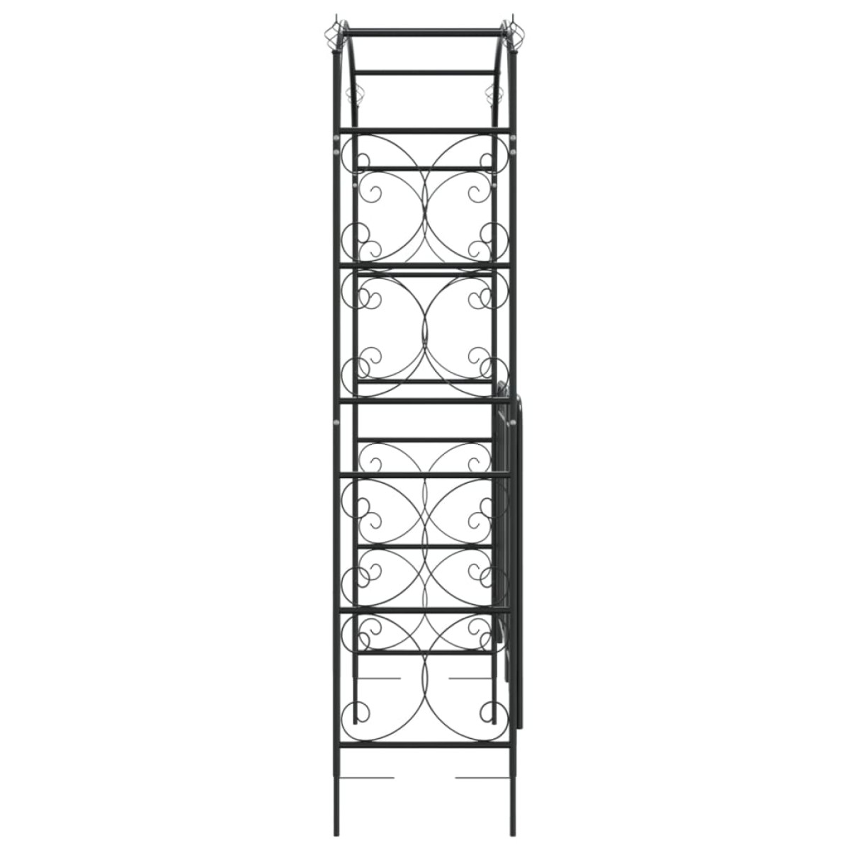 vidaXL Αψίδα Κήπου με Πύλη Μαύρη 108 x 45 x 235 εκ. Ατσάλινη