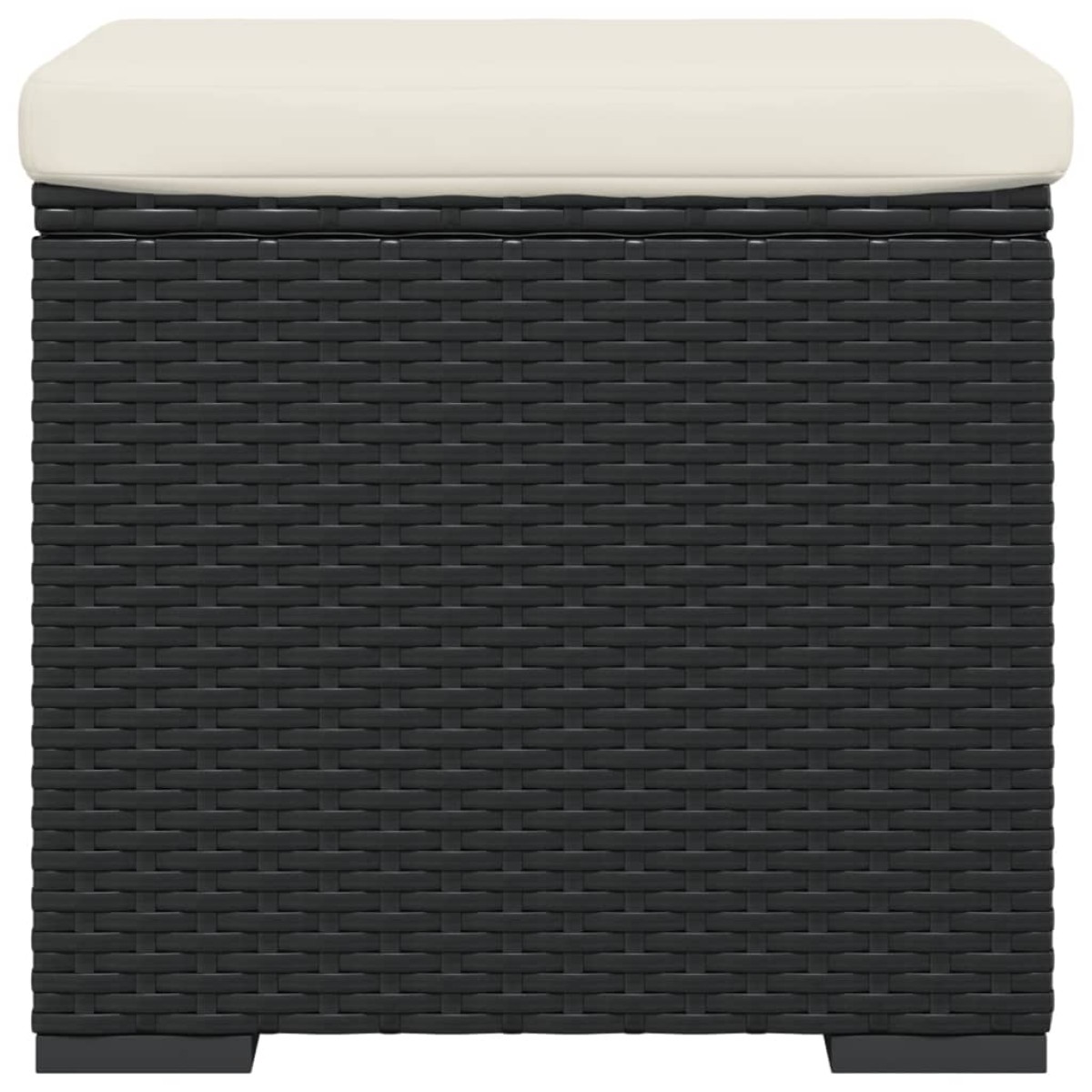 vidaXL Υποπόδια με Μαξιλάρια 2 τεμ. Μαύρα 40x30x40 εκ. από Συνθ. Ρατάν