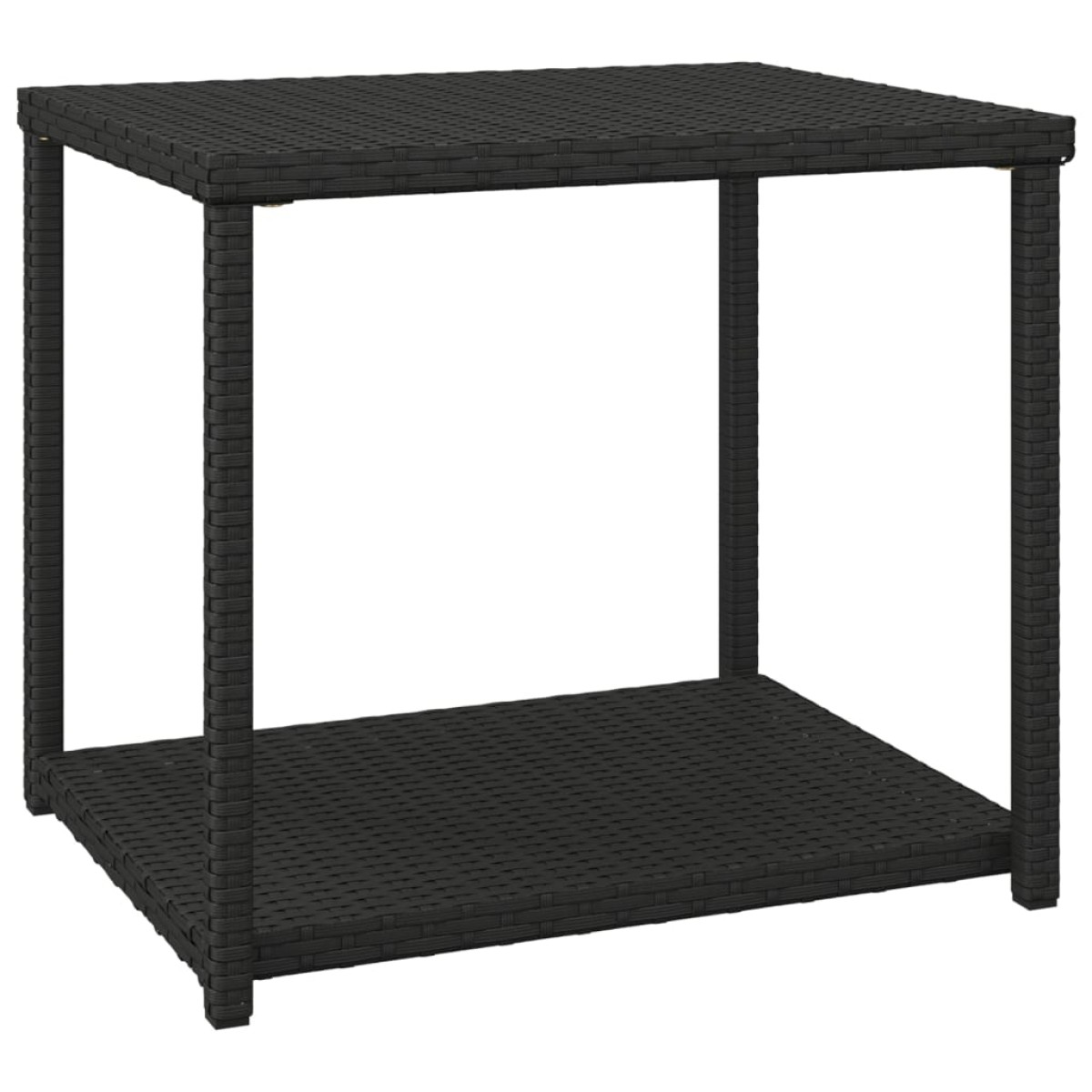 vidaXL Τραπεζάκι Βοηθητικό Μαύρο 55 x 45 x 49 εκ. από Συνθετικό Ρατάν