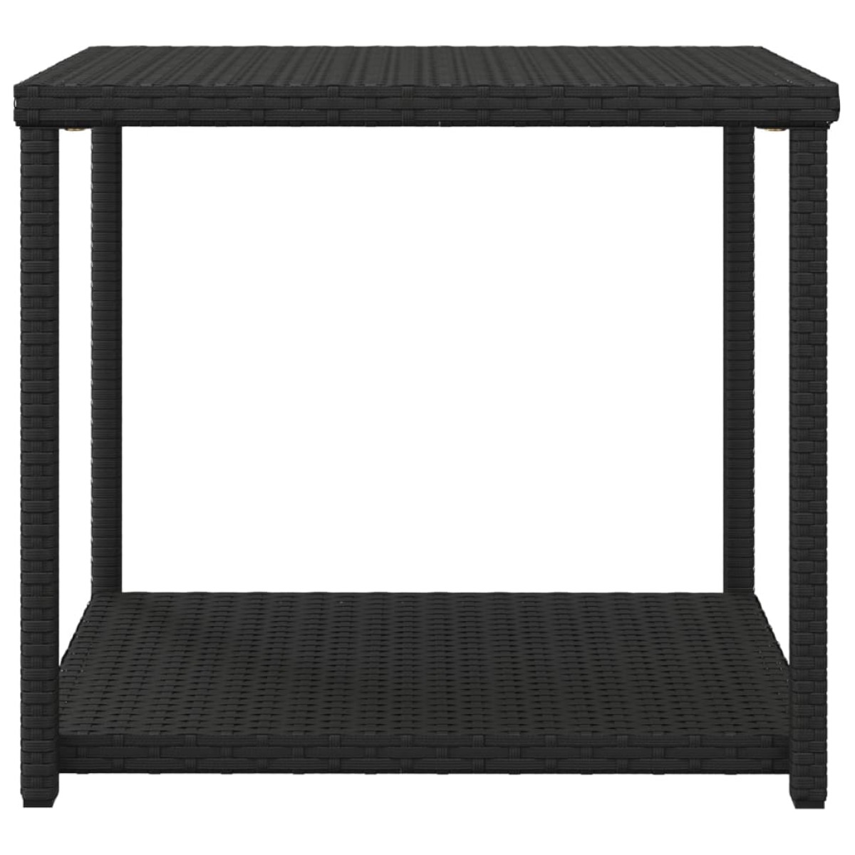 vidaXL Τραπεζάκι Βοηθητικό Μαύρο 55 x 45 x 49 εκ. από Συνθετικό Ρατάν