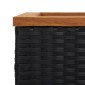 vidaXL Ζαρντινιέρα Μαύρη 40 x 40 x 80 εκ. από Συνθετικό Ρατάν