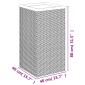 vidaXL Ζαρντινιέρα Μαύρη 40 x 40 x 80 εκ. από Συνθετικό Ρατάν