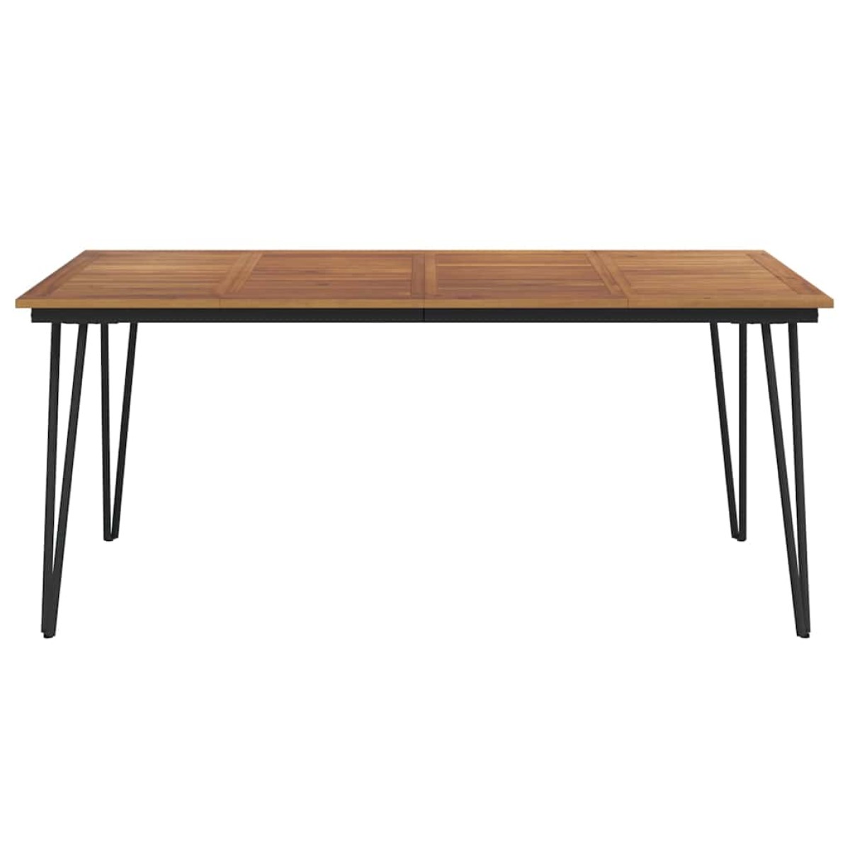 vidaXL Τραπέζι Κήπου Με Πόδια Φουρκέτα 180x90x75 εκ. Μασίφ Ακακία