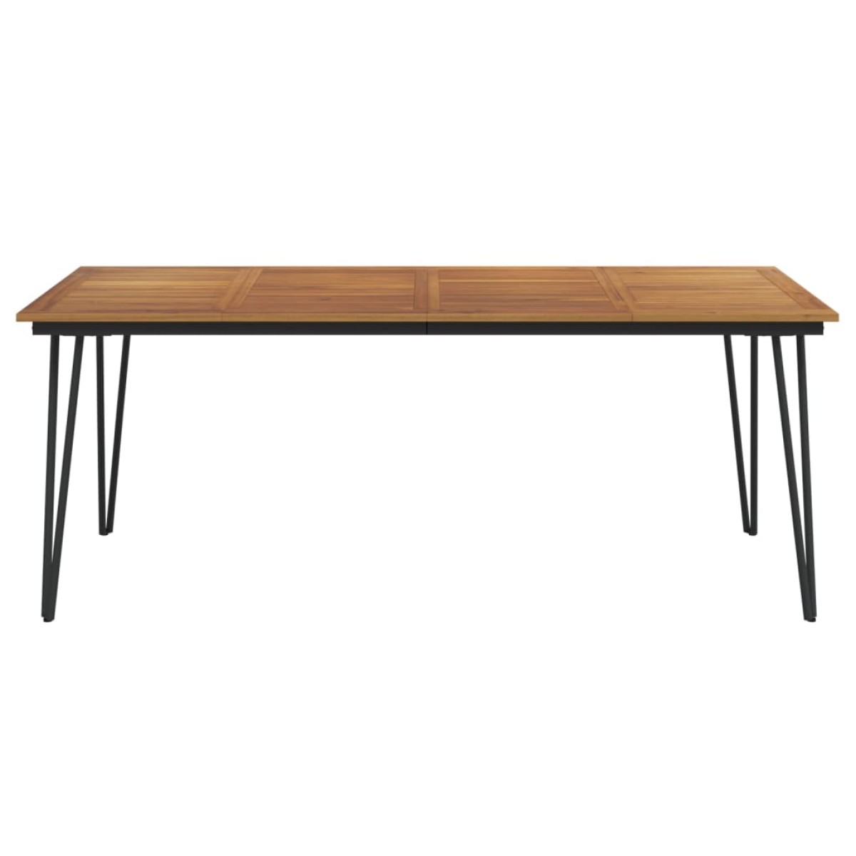 vidaXL Τραπέζι Κήπου Με Πόδια Φουρκέτα 200x90x75 εκ. Μασίφ Ακακία