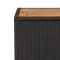 vidaXL Τραπεζάκι με Ξύλινη Επιφάνεια Μαύρο Συνθ. Ρατάν/Μασίφ Ακακία