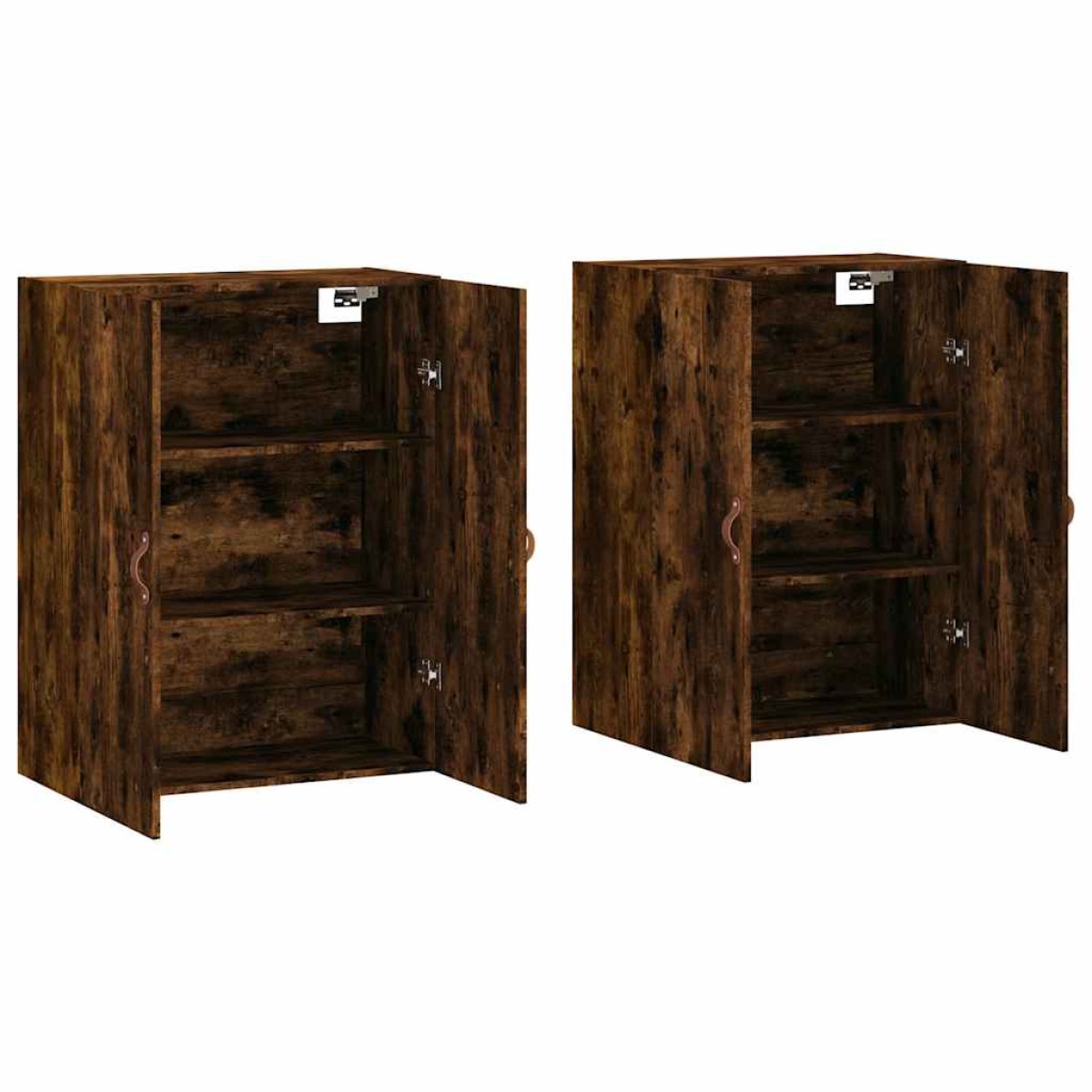 vidaXL Ντουλάπια Τοίχου 2 τεμ. Καπνιστή Δρυς 69,5 x 34 x 90 εκ.