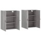 vidaXL Ντουλάπια Τοίχου 2 τεμ. Γκρι Sonoma 69,5 x 34 x 90 εκ.