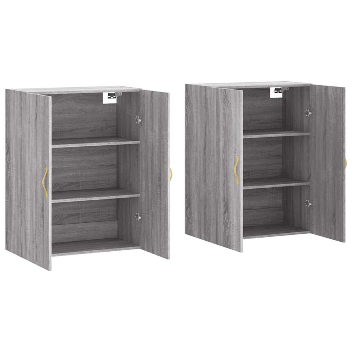 vidaXL Ντουλάπια Τοίχου 2 τεμ. Γκρι Sonoma 69,5 x 34 x 90 εκ.
