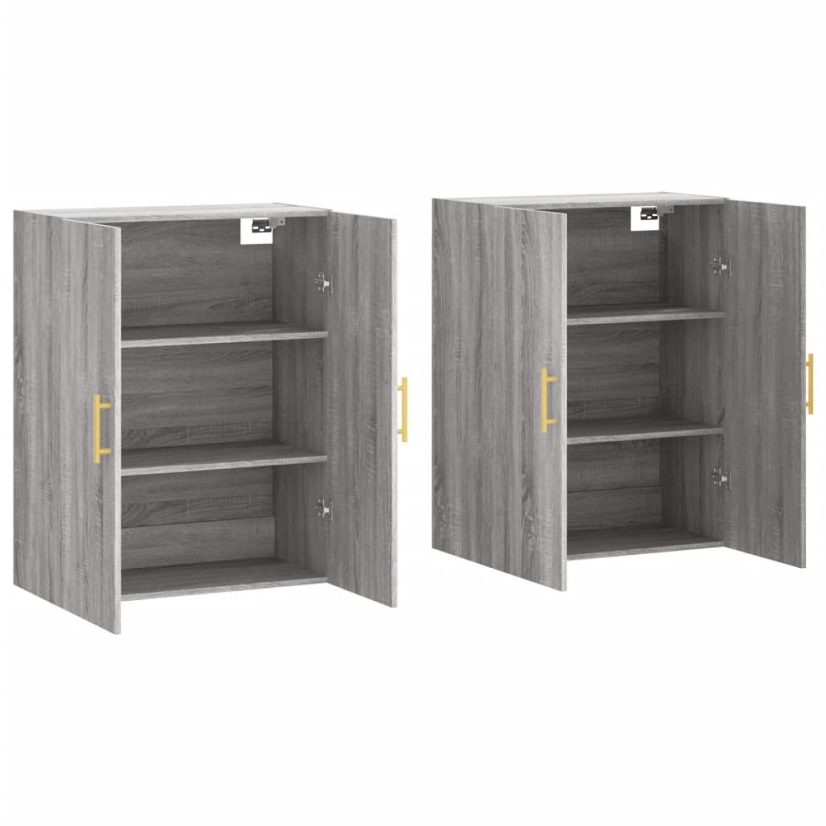 vidaXL Ντουλάπια Τοίχου 2 τεμ. Γκρι Sonoma 69,5 x 34 x 90 εκ.