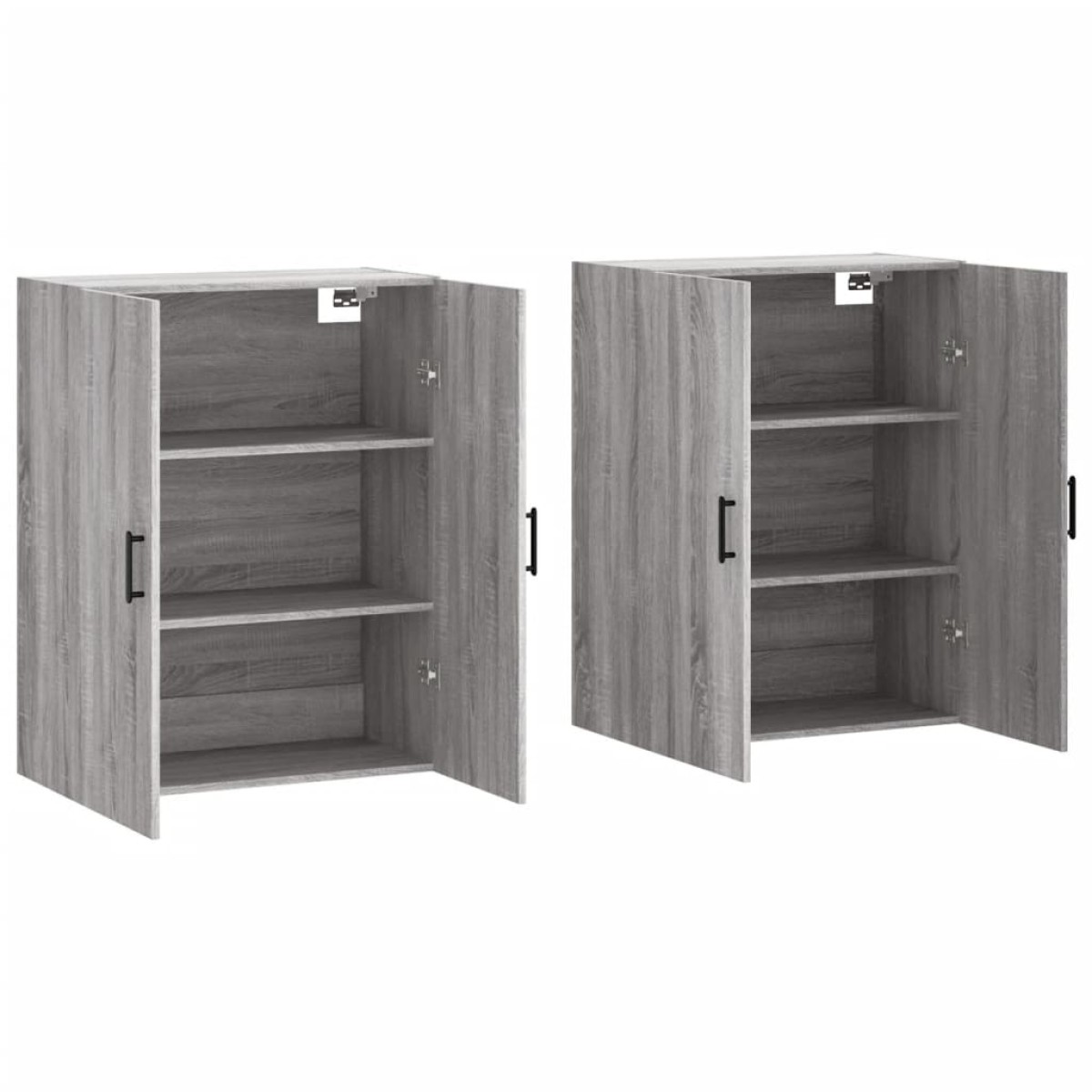 vidaXL Ντουλάπια Τοίχου 2 τεμ. Γκρι Sonoma 69,5 x 34 x 90 εκ.