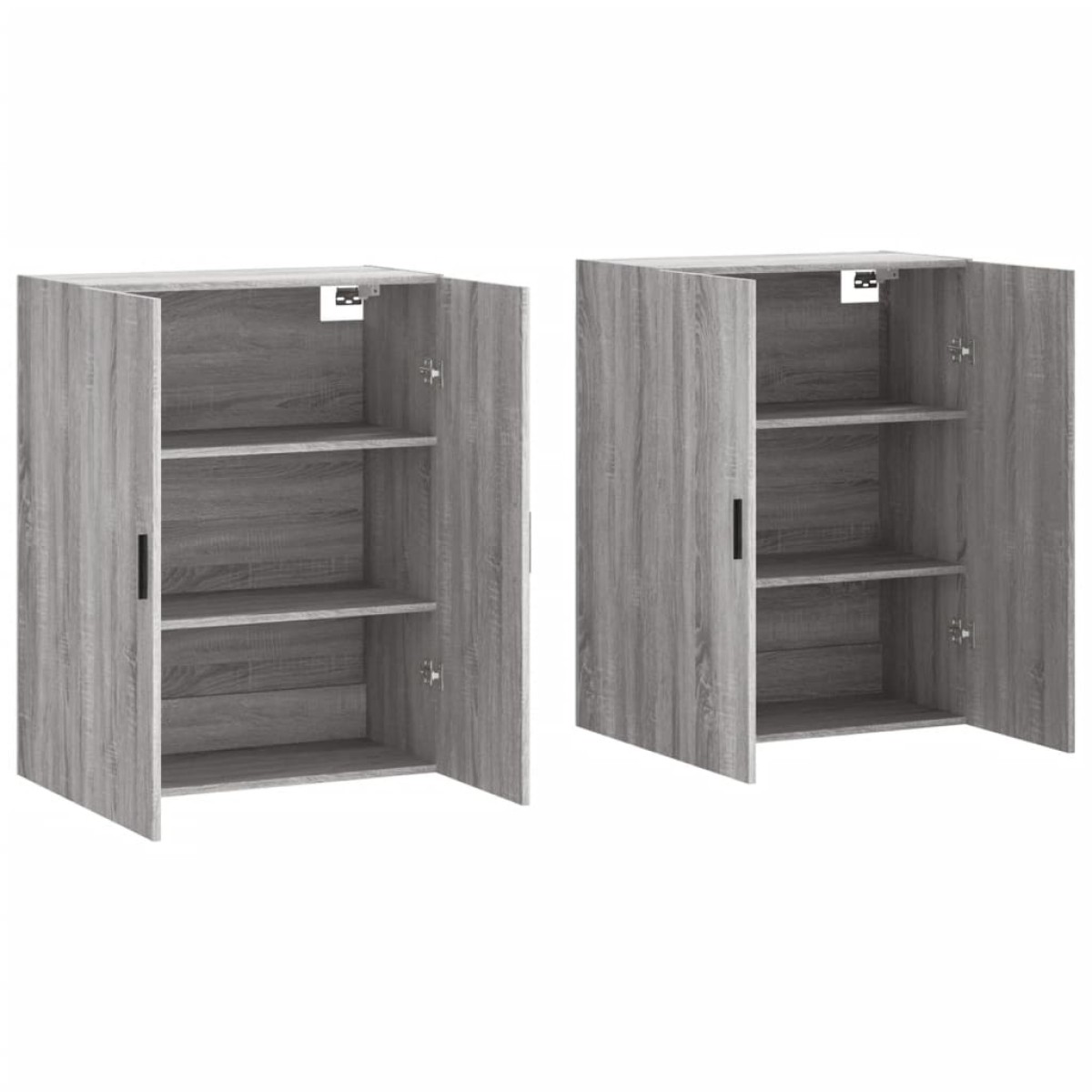 vidaXL Ντουλάπια Τοίχου 2 τεμ. Γκρι Sonoma 69,5 x 34 x 90 εκ.