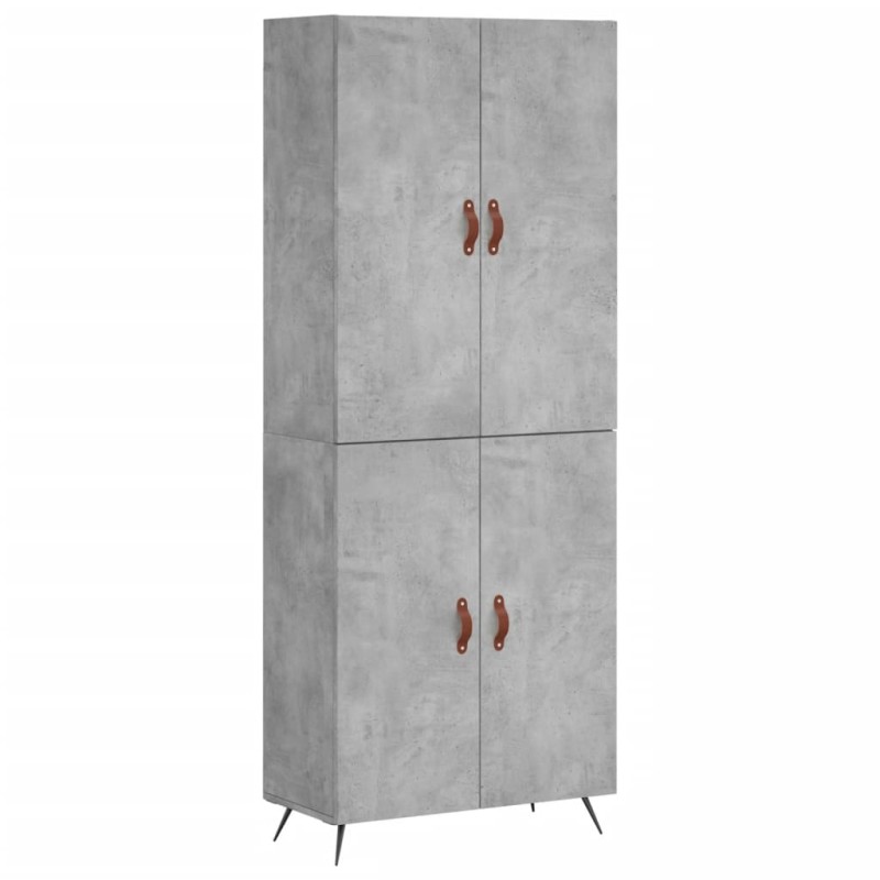 vidaXL Ντουλάπι Γκρι Σκυροδέματος 69,5x34x180 εκ. Επεξεργασμένο Ξύλο