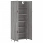 vidaXL Ντουλάπι Γκρι Sonoma 69,5 x 34 x 180 εκ. Επεξεργασμένο Ξύλο