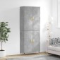 vidaXL Ντουλάπι Γκρι Σκυροδέματος 69,5x34x180 εκ. Επεξεργασμένο Ξύλο