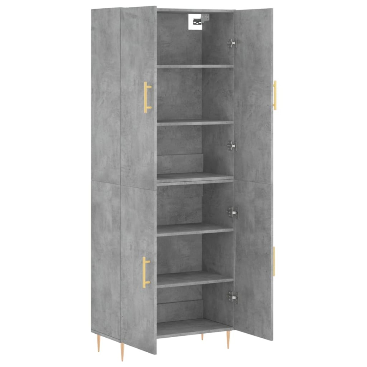 vidaXL Ντουλάπι Γκρι Σκυροδέματος 69,5x34x180 εκ. Επεξεργασμένο Ξύλο