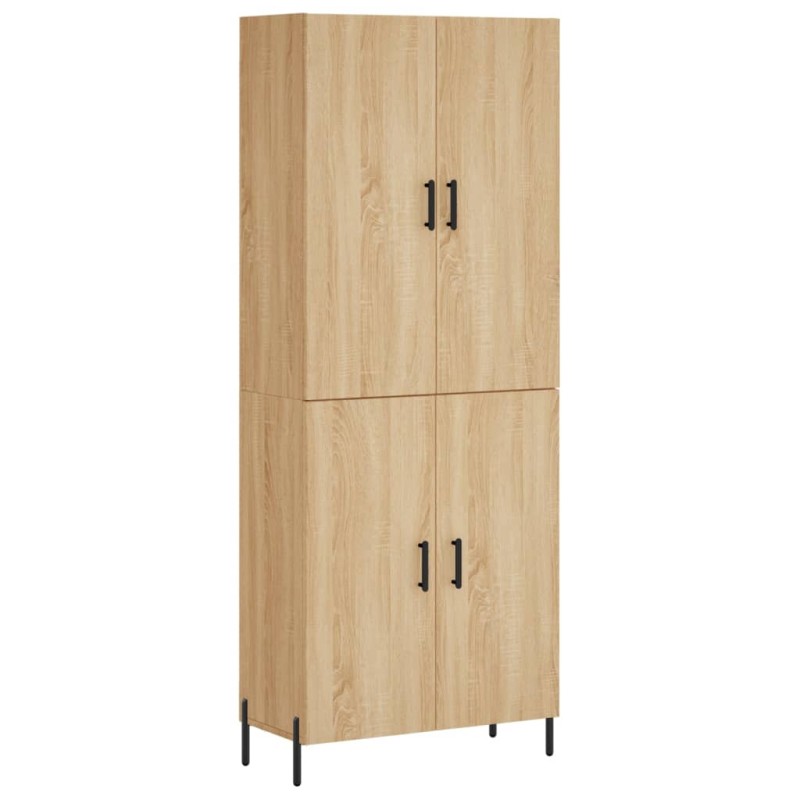vidaXL Ντουλάπι Sonoma δρυς 69,5 x 34 x 180 εκ. από Επεξεργασμένο Ξύλο