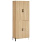 vidaXL Ντουλάπι Sonoma δρυς 69,5 x 34 x 180 εκ. από Επεξεργασμένο Ξύλο