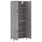 vidaXL Ντουλάπι Γκρι Sonoma 69,5 x 34 x 180 εκ. Επεξεργασμένο Ξύλο