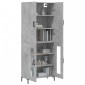 vidaXL Ντουλάπι Γκρι Σκυροδέματος 69,5x34x180 εκ. Επεξεργασμένο Ξύλο