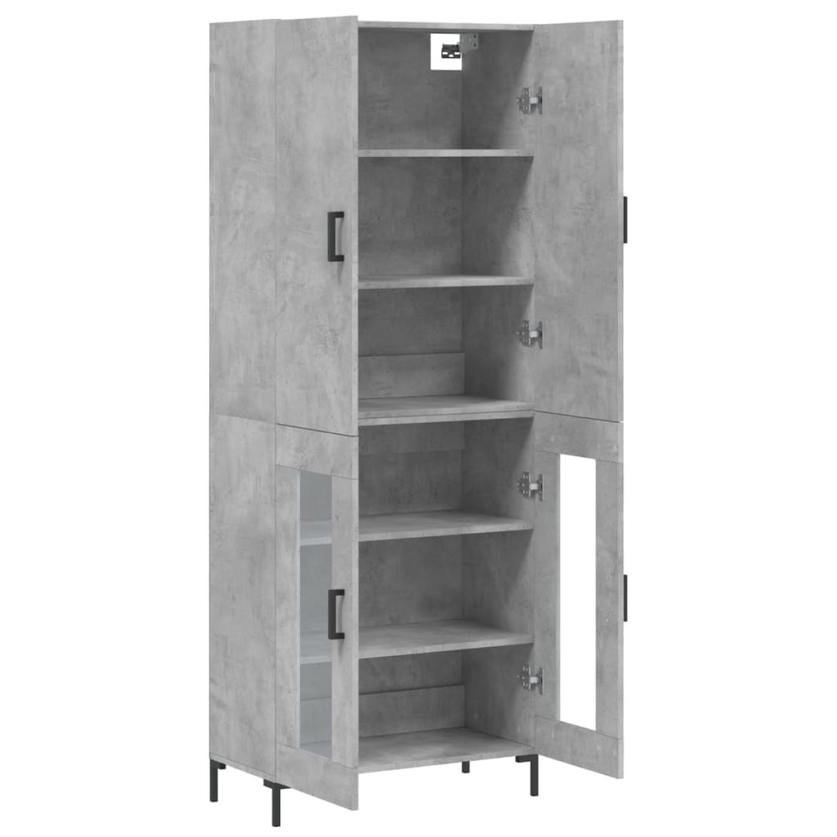 vidaXL Ντουλάπι Γκρι Σκυροδέματος 69,5x34x180 εκ. Επεξεργασμένο Ξύλο