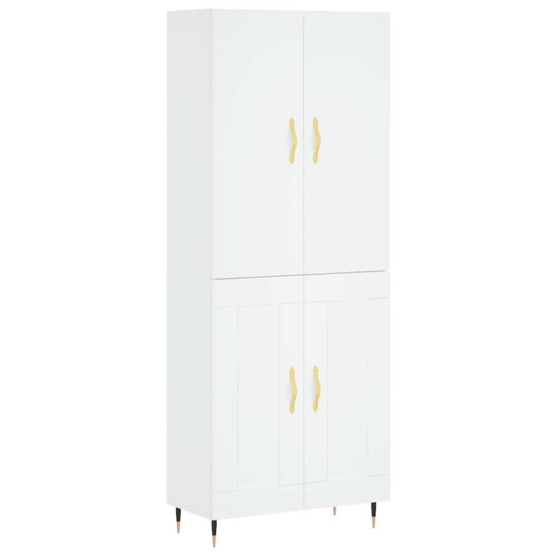 vidaXL Ντουλάπι Λευκό 69,5x34x180 εκ. από Επεξεργασμένο Ξύλο