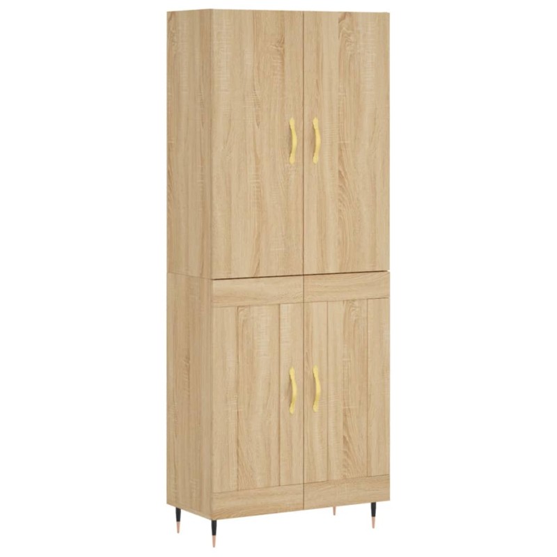 vidaXL Ντουλάπι Sonoma δρυς 69,5 x 34 x 180 εκ. από Επεξεργασμένο Ξύλο