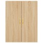 vidaXL Ντουλάπι Sonoma δρυς 69,5 x 34 x 180 εκ. από Επεξεργασμένο Ξύλο