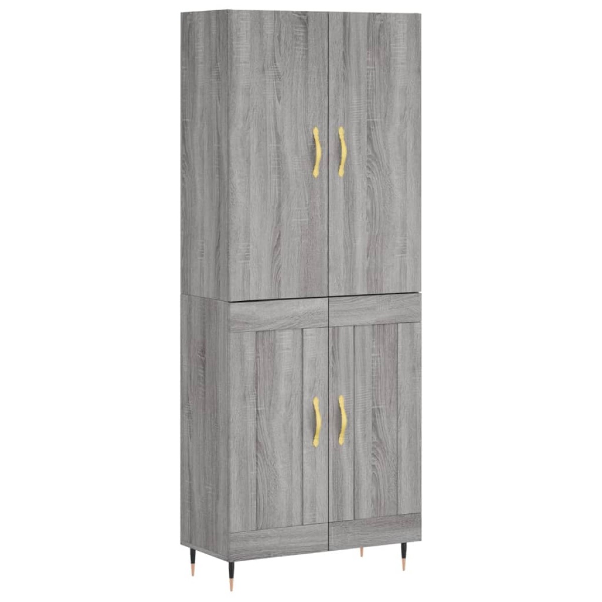 vidaXL Ντουλάπι Γκρι Sonoma 69,5 x 34 x 180 εκ. Επεξεργασμένο Ξύλο