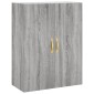 vidaXL Ντουλάπι Γκρι Sonoma 69,5 x 34 x 180 εκ. Επεξεργασμένο Ξύλο