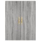 vidaXL Ντουλάπι Γκρι Sonoma 69,5 x 34 x 180 εκ. Επεξεργασμένο Ξύλο