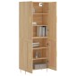 vidaXL Ντουλάπι Sonoma δρυς 69,5 x 34 x 180 εκ. από Επεξεργασμένο Ξύλο