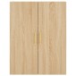 vidaXL Ντουλάπι Sonoma δρυς 69,5 x 34 x 180 εκ. από Επεξεργασμένο Ξύλο