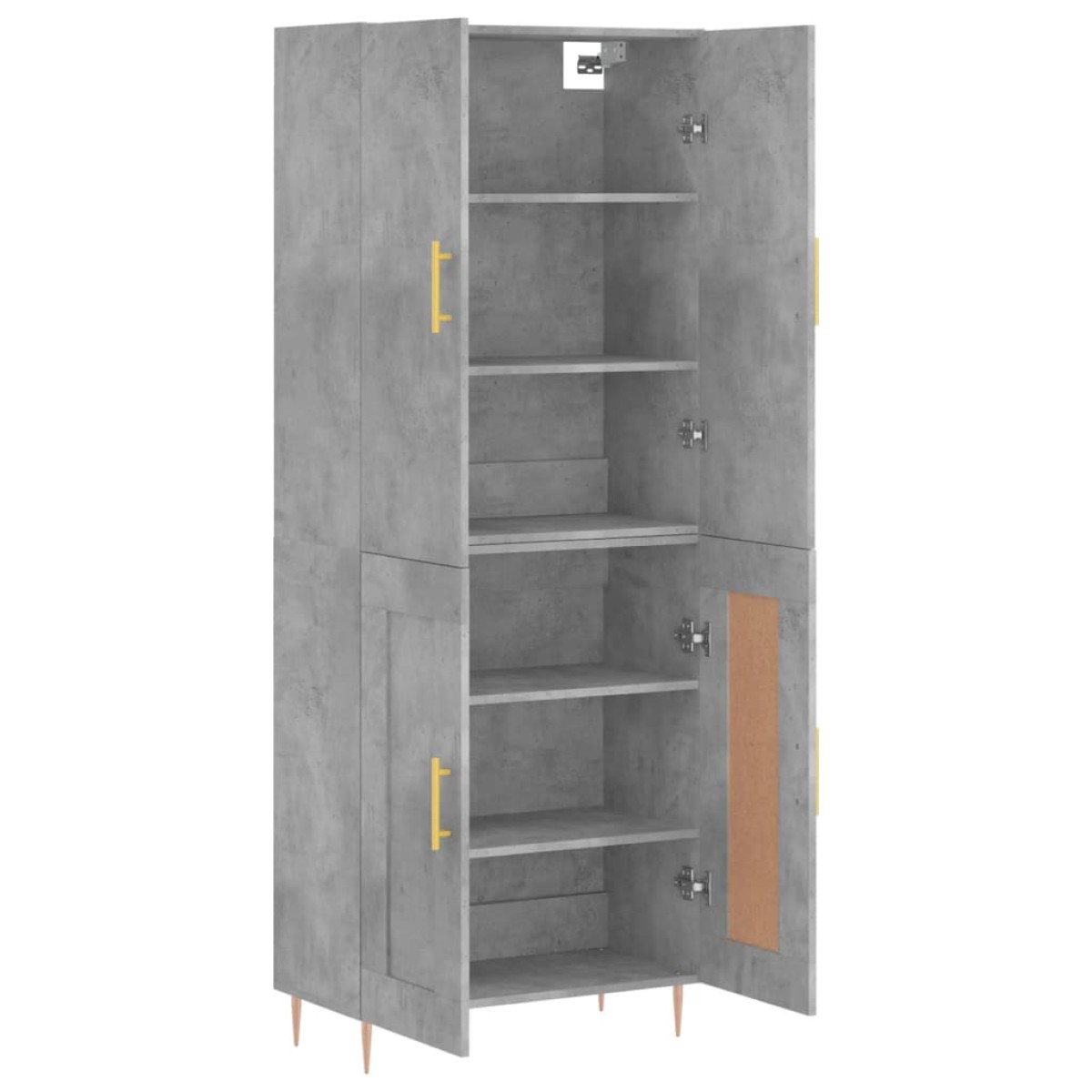 vidaXL Ντουλάπι Γκρι Σκυροδέματος 69,5x34x180 εκ. Επεξεργασμένο Ξύλο