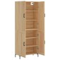 vidaXL Ντουλάπι Sonoma δρυς 69,5 x 34 x 180 εκ. από Επεξεργασμένο Ξύλο