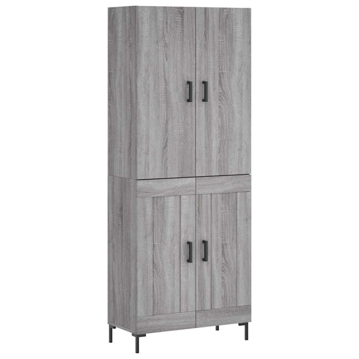 vidaXL Ντουλάπι Γκρι Sonoma 69,5 x 34 x 180 εκ. Επεξεργασμένο Ξύλο