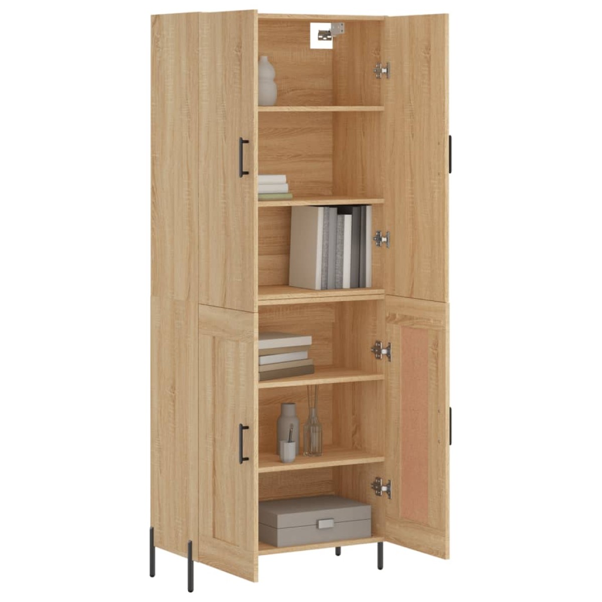 vidaXL Ντουλάπι Sonoma δρυς 69,5 x 34 x 180 εκ. από Επεξεργασμένο Ξύλο