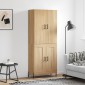 vidaXL Ντουλάπι Sonoma δρυς 69,5 x 34 x 180 εκ. από Επεξεργασμένο Ξύλο