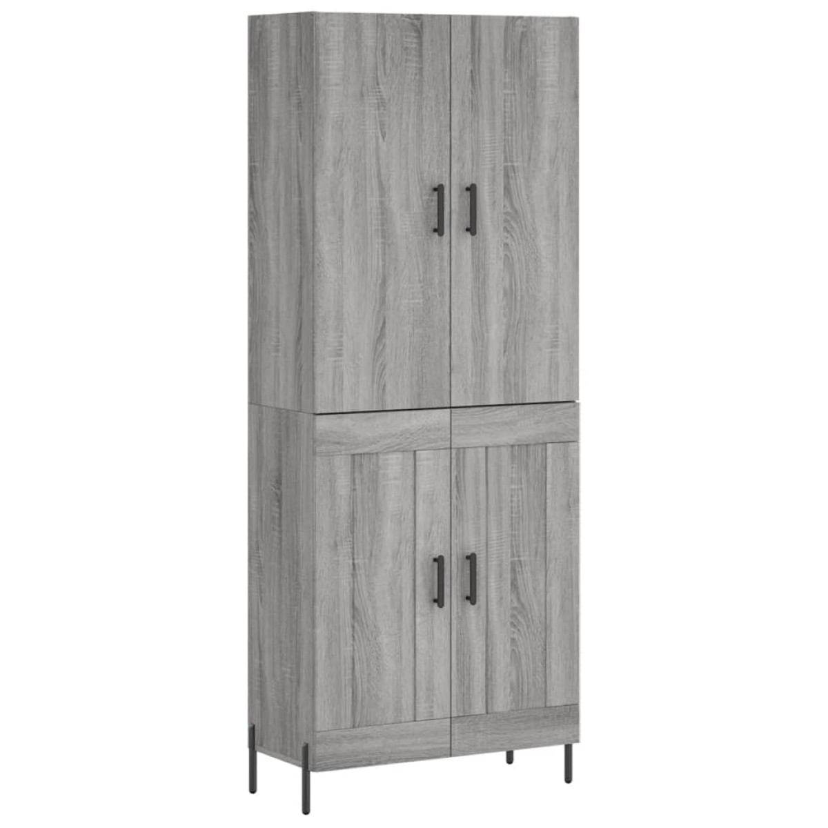 vidaXL Ντουλάπι Γκρι Sonoma 69,5 x 34 x 180 εκ. Επεξεργασμένο Ξύλο