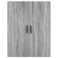 vidaXL Ντουλάπι Γκρι Sonoma 69,5 x 34 x 180 εκ. Επεξεργασμένο Ξύλο