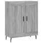 vidaXL Ντουλάπι Γκρι Sonoma 69,5 x 34 x 180 εκ. Επεξεργασμένο Ξύλο