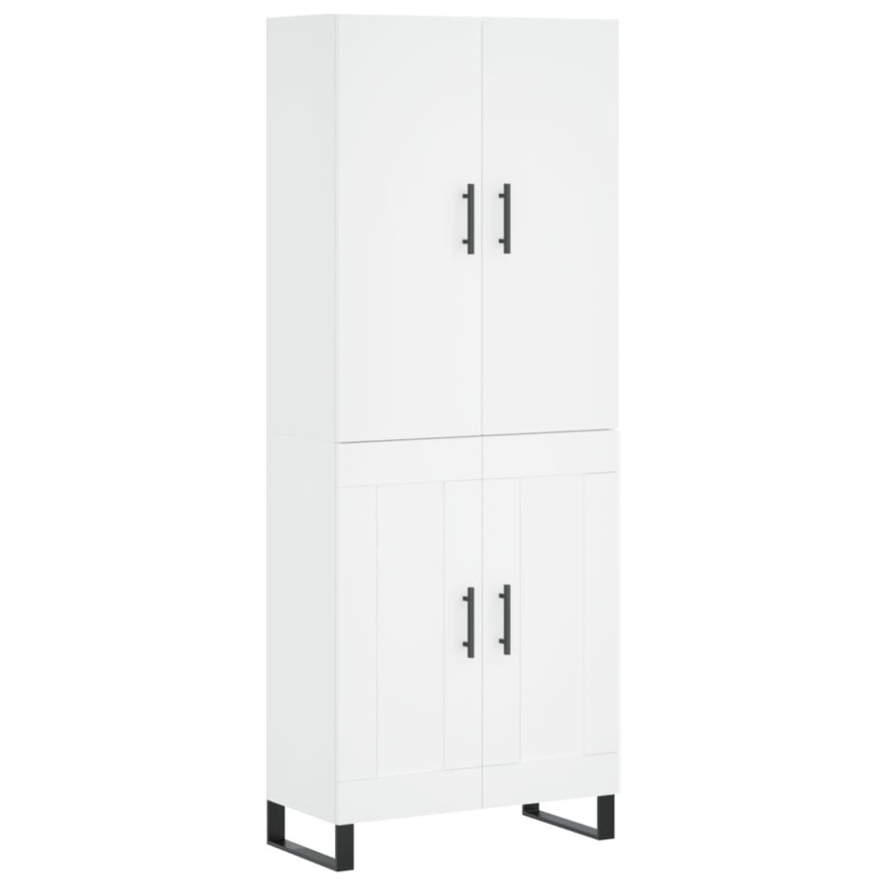 vidaXL Ντουλάπι Λευκό 69,5x34x180 εκ. από Επεξεργασμένο Ξύλο