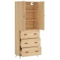vidaXL Ντουλάπι Sonoma δρυς 69,5 x 34 x 180 εκ. από Επεξεργασμένο Ξύλο